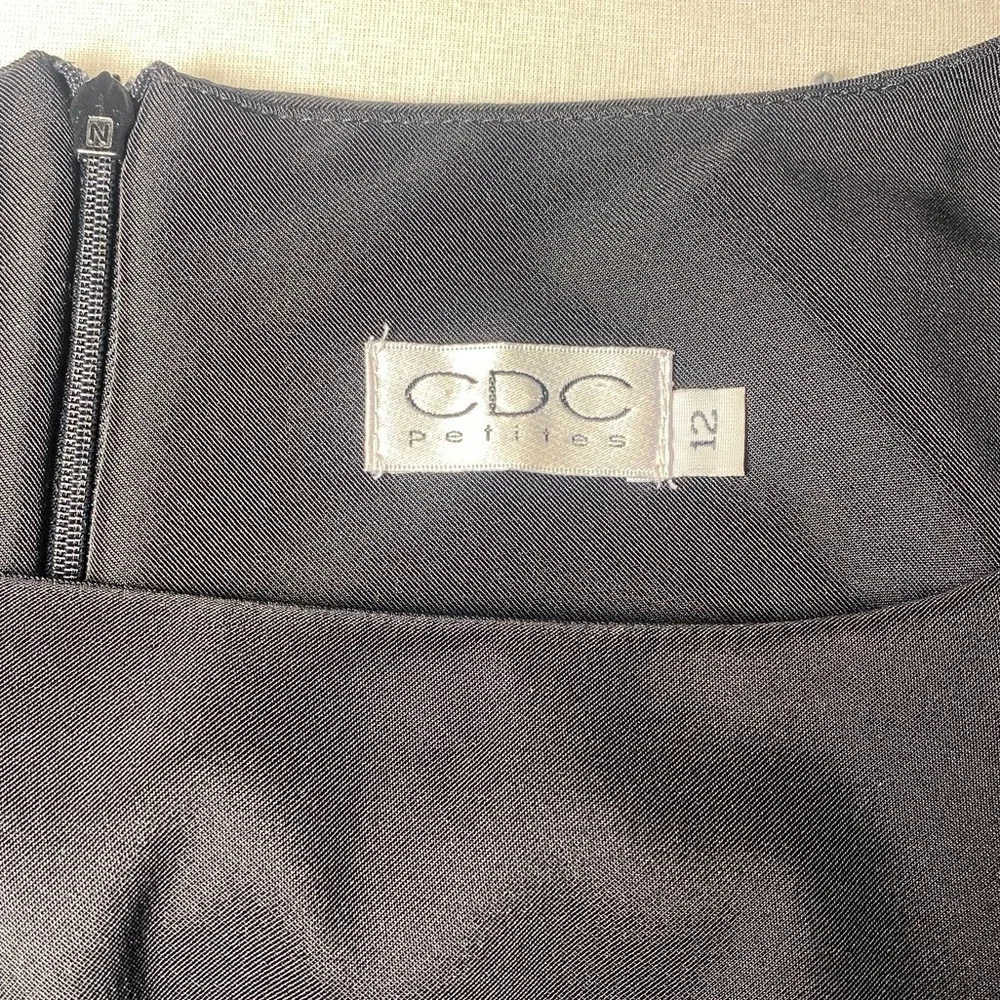Sleeveless Sheath Black Dress With Seed Bead Details CDC Petites Size 12 - Picture 6 of 7
